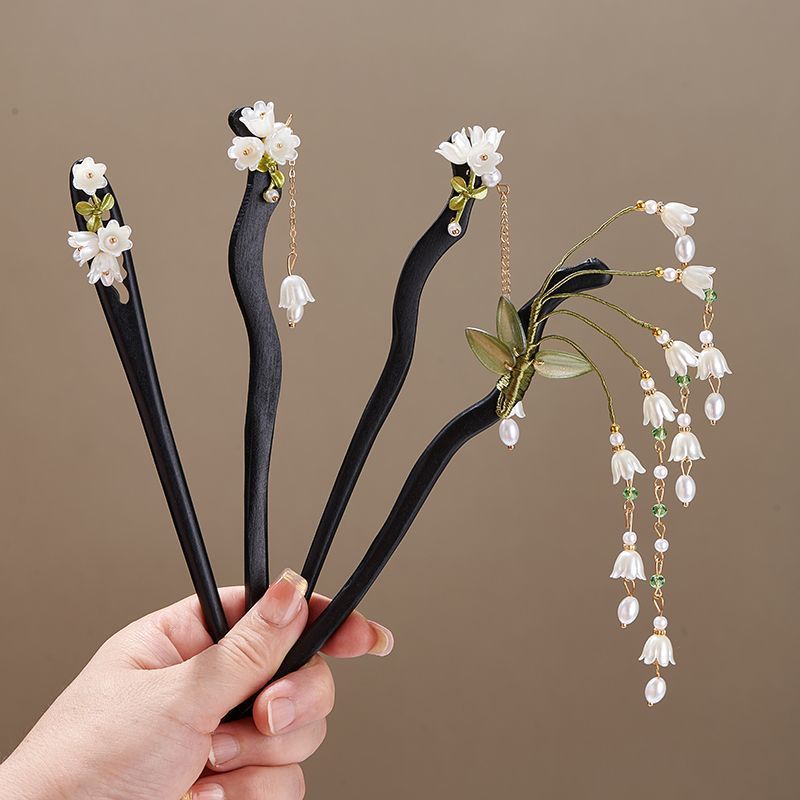 Wooden Flower Hairpin Vintage  - đánh giá và giá Florist Supplies