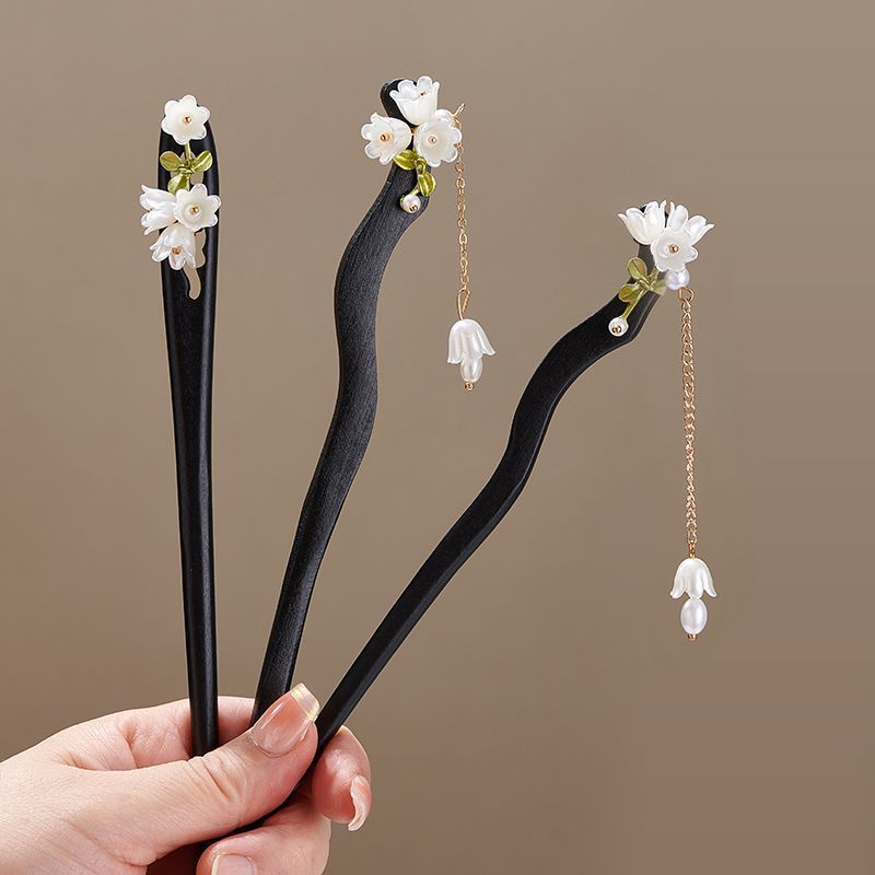 Wooden Flower Hairpin Vintage  - đánh giá và giá Florist Supplies