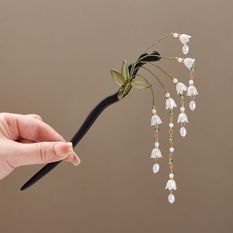 Wooden Flower Hairpin Vintage  - đánh giá và giá Florist Supplies